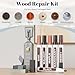 Hardwood Floor Scratch Repair Kit, Laminate Vinyl Floor Repair Kit with Heat Pen, 6 Colors Floor Wax Wood Furniture Touch up Marker Pen Scratch Remover for Cracks, Holes, Table, Cabinet.