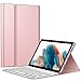 Produktbild Fintie Tastatur Hülle für Samsung Galaxy Tab A8 10.5'' 2021 SM-X200/X205, Soft TPU Rückseite Gehäuse Schutzhülle, Magnetisch Abnehmbarer Tastatur mit Deutsche QWERTZ Layout, Roségold