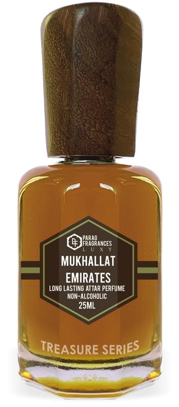 Sponsored Ad - Parag Fragrances Mukhallat Emirates Attar 25Ml / Treasure Series/Natural & Long Lasting Fragrance/Attar Perfume/Ittar For Men/Non Alcoholic Attar For Pooja, Worship & Personal Perfume