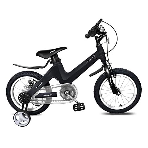 NiceC BMX Kids Bike with Dual Disc Brake for Boy and Girl 12-14-16-18 inch Training Wheels (Cool Black, 18 inch with Kickstand)