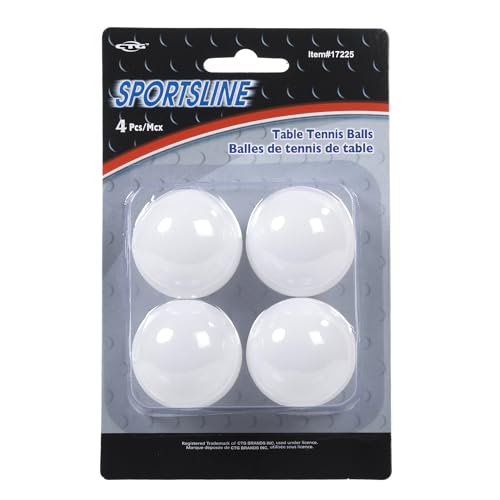 CTG Table Tennis Balls Set of 4, Ping Pong Balls for Competition and Recreational Play Indoor and Outdoor Compatible