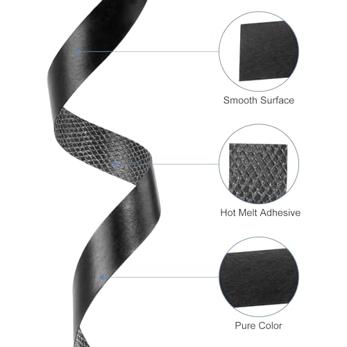 QUARKZMAN Holz Furnierkantenband, 3/4 Zoll x 25 Fuß Holz Furnierstreifen für Schrankreparatur Möbelrestaurierung Schwarz