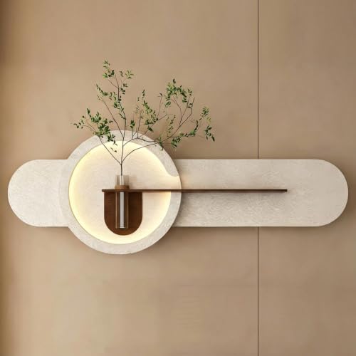 3D Textured Wall Art with LED Light, Modern Sandstone Decor Sculptures