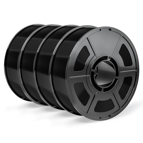 Image of 3D Printer ASA Filament Bundle Black, Neatly Wound 3D Printing Filament 4kg (2.2lbs),ASA Filament 1.75mm Dimension Accuracy + /- 0.02mm, 3D Printer Filament ASA Black