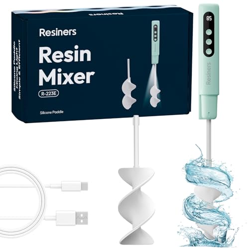 Resiners Resin Mixer for Epoxy 4-Speed Electric Mixer with Light & Screen