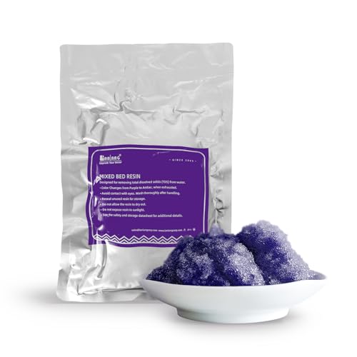 Filterelated Color Changing Display Nuclear Grade Mixed Bed Resin,Suitable for Car Wash System,Tds Filters, Aquarium Filters,Deionized Water,Pure Water DI Filter Material Replenishment (1.4L/2.4LB)