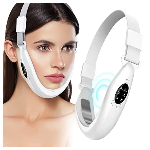 Double Chin Reducer Machine, Electric Face Lift Device Facial Massager, Double Chin Eliminator Skin Lifting Instrument with Blue Red Light, Lifting & Shaping Double Chin