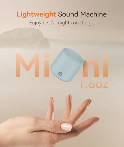 Image of Dreamegg Portable White Noise Machine - Travel Sound Machine for Sleep, Features Powerful Battery, Egg-Sized, 16 Nature Sounds, Timer, Sound Machine for Baby Adults Office Privacy Home Gift (Ocean)