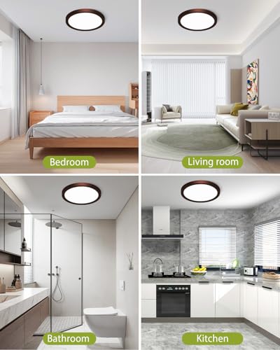 image for hepside 2PACK Flush Mount LED Ceiling Light Fixture Oil Rubbed Bronze,