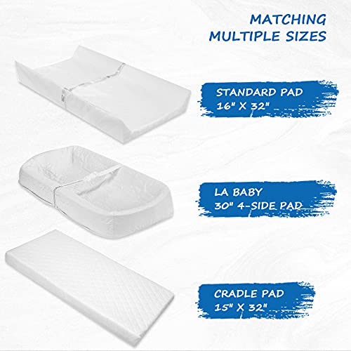 Changing Pad Cover Waterproof, Changing Table Cover Organic Cotton 2 Pack Diaper Changing Pad Cover, Jersey Knit Super Soft & Stretchy Baby Cradle Sheets Covers, 32\" x 16\" x 4\", White