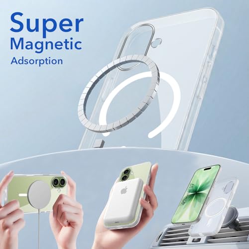 Image of Jkobi Lifetime Anti-Yellow MagSafe Compatible Clear Back Case Cover for Apple iPhone 17 (Sleek Hard Crystal | Camera Protection and Shockproof)