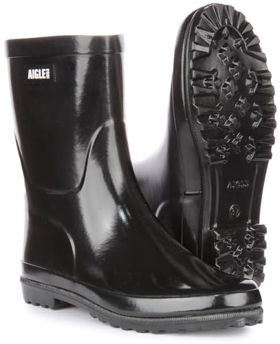 Aigle Women's Eliosa Bottil Noir Rain Boot, schwarz, 41 EU