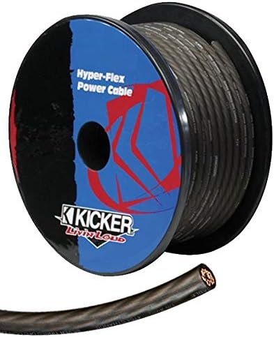 Kicker PWG050 50-Feet Spool 1/0-Gauge OFC Gun-Metal Hyper-Flex Power/Ground Cable (Gray)