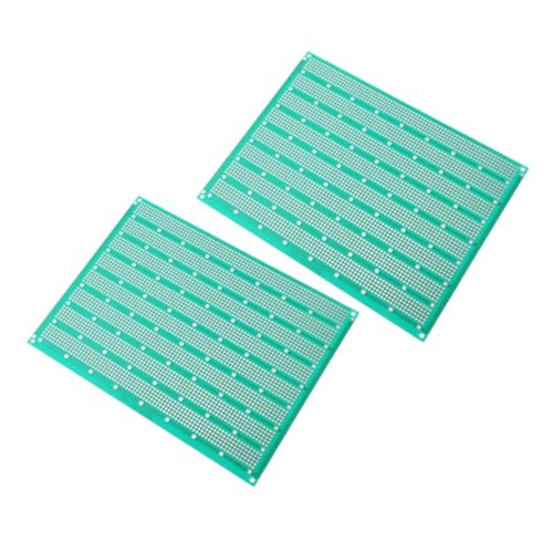 FOYTOKI Placa de Circuito Impreso Pcb Sola Cara 15X20 CM 2 Piezas Cinco Orificios para Soldadura Placa Multifuncional para Proyectos Electrónicos y Prototipos DIY