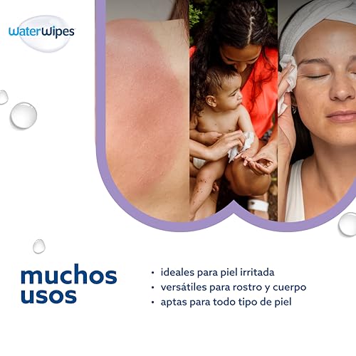 Miniatura 6 de Waterwipes Sensitive Soothing Clean Wipes, Toallitas Calmantes, 720 Unidades Paquete De 12 , 3 En 1 Limpia, Cuida, Calma, 99 De Agua Con Extracto Botánico, Toallitas Sin Perfume Para Bebés