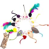 【Apariencia】 Lindas formas de ratón de felpa en diferentes colores, este juguete para mascotas hace que el gato no pueda resistir. Este paquete incluye tres estilos de ratones simulados, que le proporcionan una variedad de trajes para mascotas.