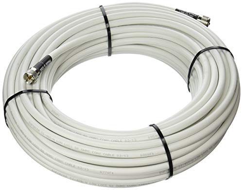 Mpd Digital Mpd-400 Pvc White Superflex Rf Marine 50 Ohm Mpd400 Coaxial Cable With Uhf Pl259 Male Crimp Connectors, 150 Ft #TOP2