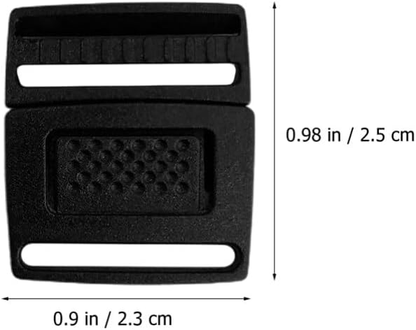 ABOOFAN 100Pcs Plastic Center Release Cap Buckles 20Mm Lightweight Adjustable Hat Strap Clips Replacement Buckle for Hats Bags Pet Collars Diy Accessories