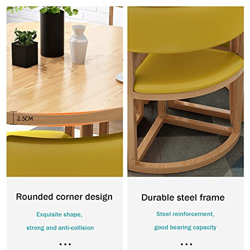 Tavolo Rotondo per Sala conferenze per 4 Persone - Tavolo da Pranzo per Piccoli spazi, 80 cm per Appartamento, Studio, Cucina, caffè, Ufficio,Grey-80 * 80cm
