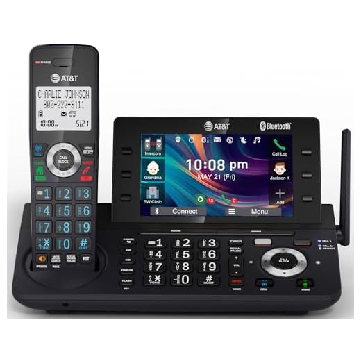 AT&T DECT 6.0 Cordless Home and Business Phone with Answering Machine, 5" Large Color Display, One-Touch Shortcut, Conference, Intercom, Smart Call Blocker, Bluetooth Connect to Cell: DLP73190