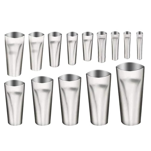 14Pieces Stainless Steel Caulking Nozzle Set Sealant Tip For Various Sizes Cartridges Dispensing Tip Comfortable Grip