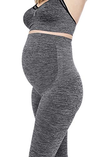 Legging gestante Gestante Duomix, Plié, Feminino, Cinza mescla, G