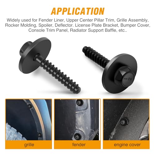 Image of GOOACC 20pcs Fender Liner Bumper Cover Splash Shield Wheelhouse Liner Bolt Screw for GM Chevrolet Camaro Colorado Cadillac Buick Cruze Corvette Equinox Silverado Malibu Traverse BMW 11570498