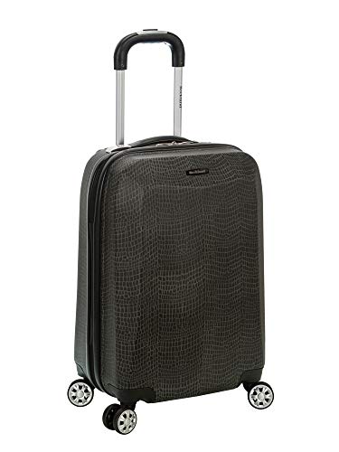 Rockland Vision Hardside Spinner Wheel Luggage, Crocodile, Carry-On 20-Inch