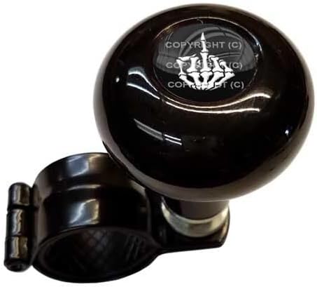 Black Steering Wheel Suicide Spinner Power Handle Knob Car & Truck Skull Finger Model-PYT-8888-4915