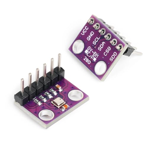 BME280 Sensor Module with Jumper Wires, 3-in-1 Temperature Humidity Barometric Pressure Environmental Sensor, I2C SPI Compatible with Arduino, Raspberry Pi, ESP32, ESP8266 (3.3 V, 1-Pack) - Image 6