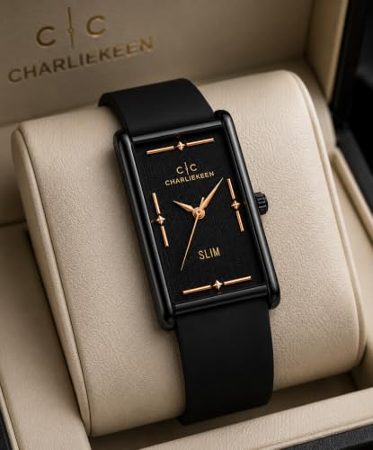 Image of CHARLIEKEEN Slim Rectangular Mens Analog Watch