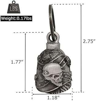 Dream Apparel Motorcycle Ride Bell For Bikers, Heavy Spirit Bells Accessory And Key Chain For Luck