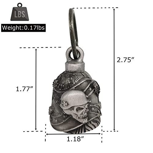 Dream Apparel Motorcycle Ride Bell For Bikers, Heavy Spirit Bells Accessory And Key Chain For Luck