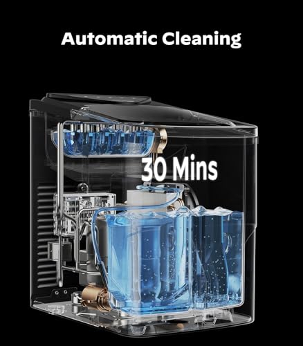 Image of Silonn Smart Countertop Ice Maker - Compact With App Control, 9 Cubes in 6 Mins, 26 lbs per Day, 2 Cube Sizes, Portable Self-Cleaning for Kitchen /Office
