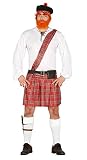 Dieses Schottenkostüm für Herren Schotte Kostüm Willy Schottenrock Karneval ist eine tolle hochwertige Verkleidung. Der Artikel umfasst HAT, SHIRT WITH SASH, BELT WITH BAG, SKIRT und ist aus 100% Polyester hergestellt.