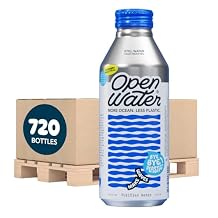 Open Water Still Bottled Water with Electrolytes in 16-oz Aluminum Bottles Mini Pallet 720 Bottles - Still | BPA-free and Eco friendly