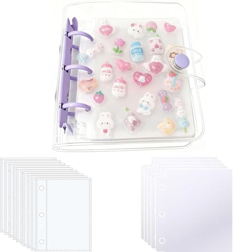 JEFURE シール帳バインダー 透明 A8サイズ パープル