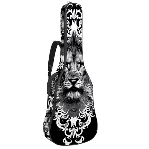 Sac à dos guitare acoustique 109 cm imperméable en tissu Oxford avec double poche de rangement