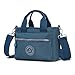 AOCINA Small Tote Bag With Zipper Mini Nylon Crossbody Bags for Women Work Everyday Multi Pocket Lightweight Satchel Purse(Duck blue)