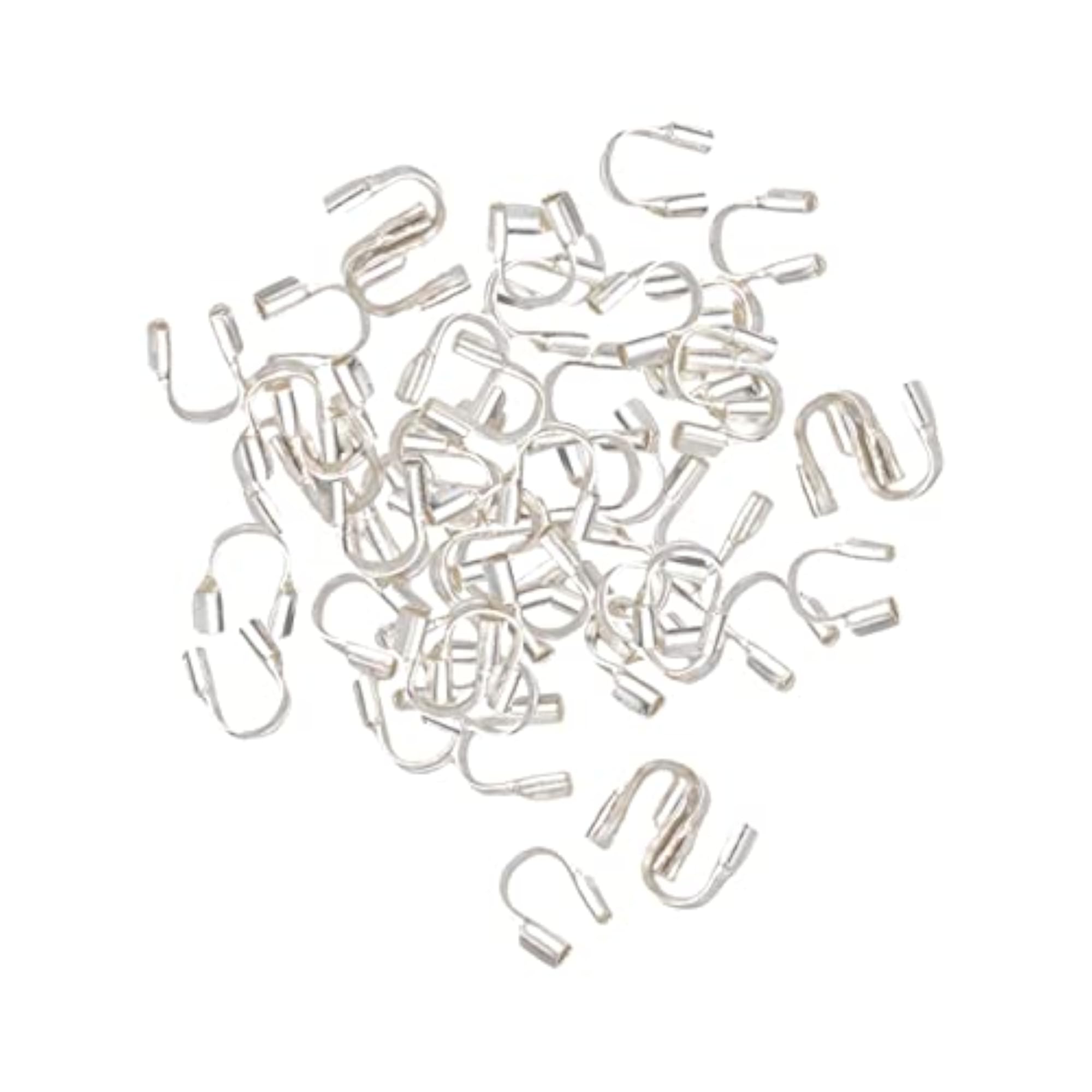 2x100Pcs Wire Guards Loops for DIY Pendant Making