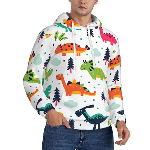 Sweat à capuche dinosaure avec imprimé coloré et polaire douce