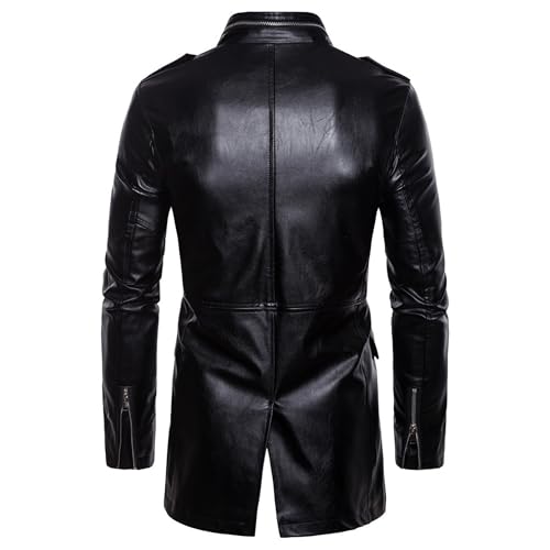 Chaqueta bomber de cuero sintético para hombre miniatura 6