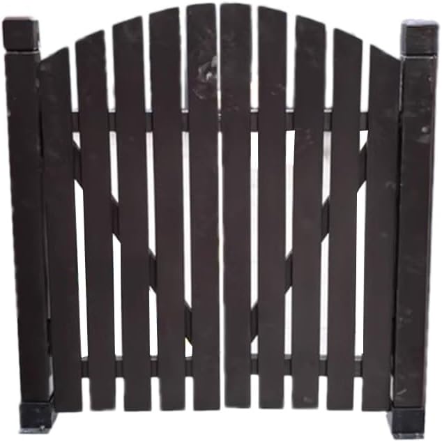 Vintage Arched Garden Gates - Freestanding Wooden Partition Kit for Patio & Backyard - Stylish Swinging Doors for Outdoor Privacy & Fence Decoration,Brown,70x100cm