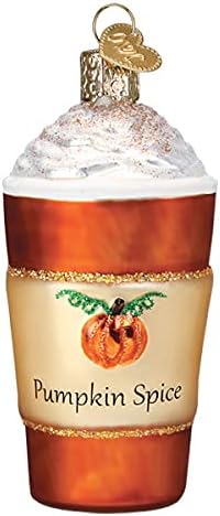Old World Christmas Ornaments Pumpkin Spice Latte Glass Blown Ornaments for Christmas Tree