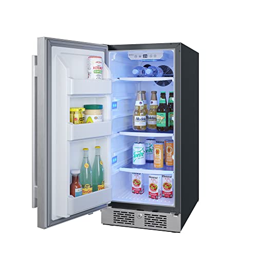 Avallon Afr152Sslh 15 Inch Wide 3.3 Cu. Ft. Compact Refrigerator With Led Lighting And Left Swing Door #TOP4