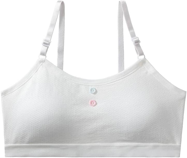 Teen Girls' Training Bra Seamless Cotton Cami Wireless Bras Elastic - Image 8