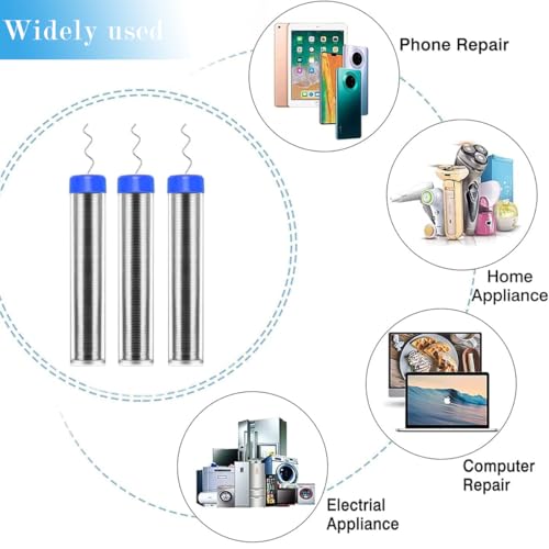 Image of 3Pcs High Purity Low Melt Solder Wire,0.8mm Diameter Rosin Core Solder,electrical solder for Electronic Electrical Soldering(0.8mm 8 /10 /12g) (3pcs 0.8mm /8g)