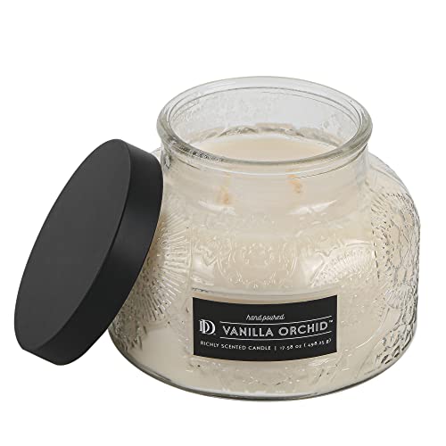 Vanilla Orchid Embossed Jar Candle