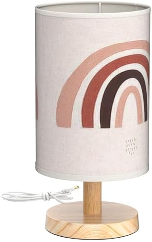 Miniatura 4 de Lámpara de mesita de noche minimalista moderna abstracta arcoíris para habitación de niños, póster geométrico escandinavo, lámpara de mesita de