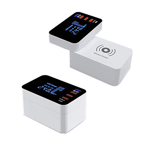 Gorilla Gadgets Wireless Charging Station for Multiple Devices 6-in-1 LCD Display Fast Charging Dock - //coolthings.us